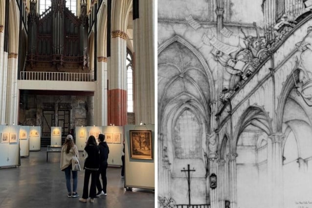 DeGentenaar's tweet photo. Niemand tekende de Sint-Niklaaskerk zo vaak als Jules De Bruycker, die er nu een eigen expo krijgt: “Gefascineerd sinds zijn jeugd” https://t.co/uuAsjzqw4E https://t.co/KNrRcoGagS
