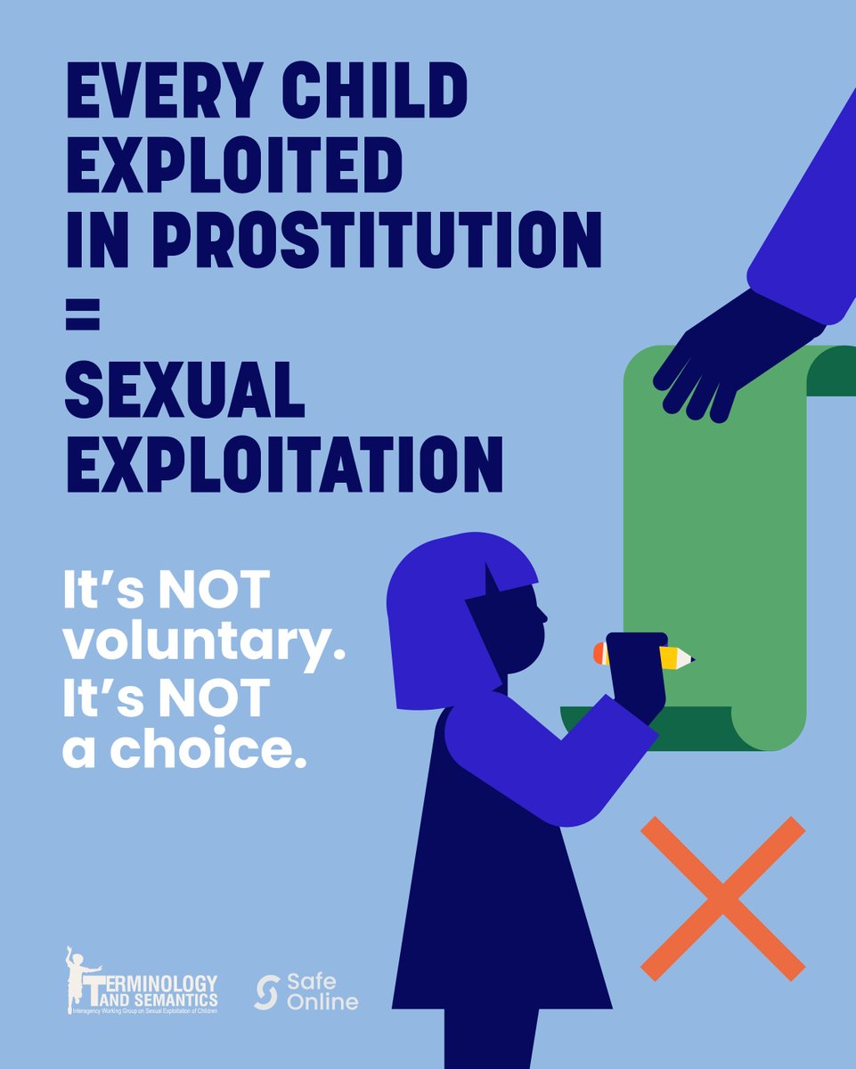 SafeOnlineFund's tweet image. Children cannot consent to their sexual exploitation. It’s sexual exploitation. Period.

Care about protecting children? Start with how you talk about it. Check out the Terminology Guidelines: loom.ly/GoLoxXY

#TerminologyMatters #CallItWhatItIs