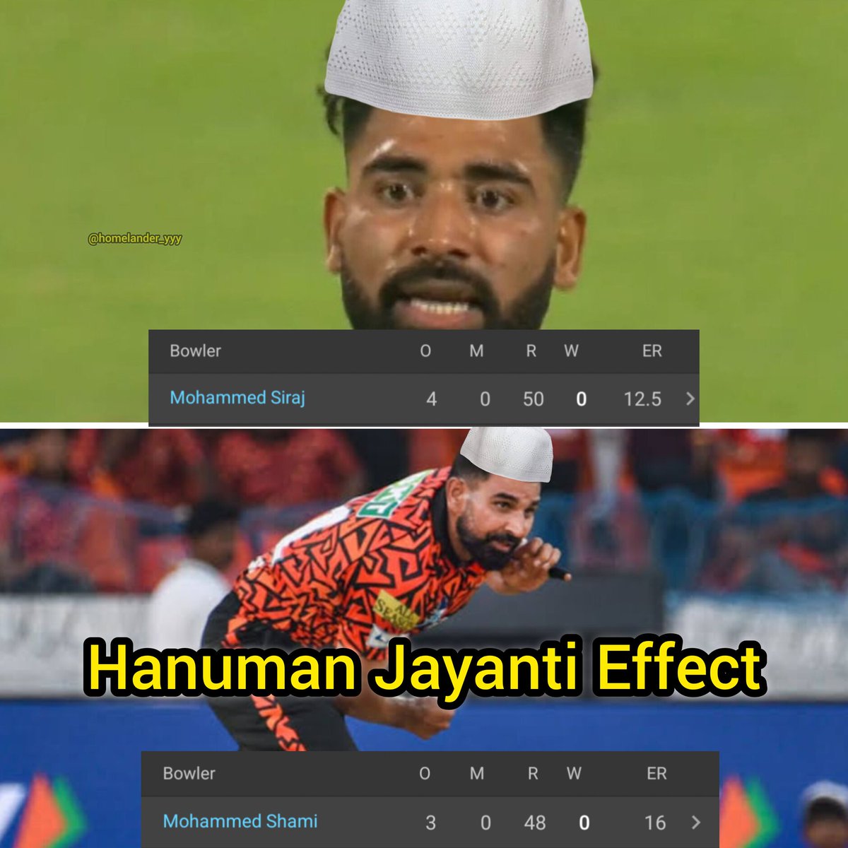 homelander_yyy's tweet photo. Shami 🫱🏼‍🫲🏻 Siraj 🤲🏻
#SRHvsPBKS https://t.co/OrX3n01i0H