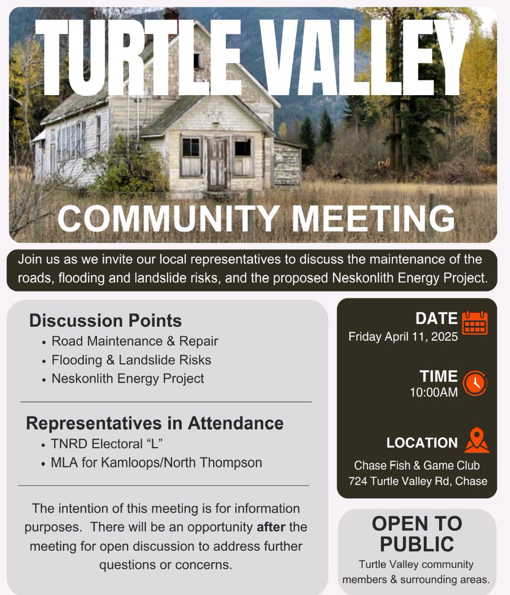 WardStamer's tweet photo. I spent part of my day yesterday with the community of #TurtleValley, and hearing their concerns.  Thanks for the invitation.

#bcpoli #Kamloops #NorthThompson https://t.co/YFdBLb6CEY
