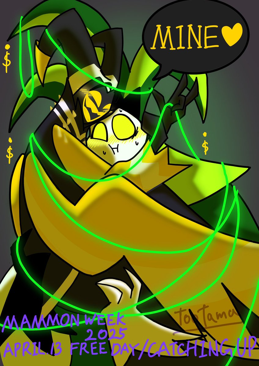 tootama_second's tweet photo. #HellvaBossMammon 
 #HazbinhotelAdam 
 #greedyguitar 
 #MammonWeek2025

April.13)FREE DAY/CATCHING UP https://t.co/PcdxMdcbyH
