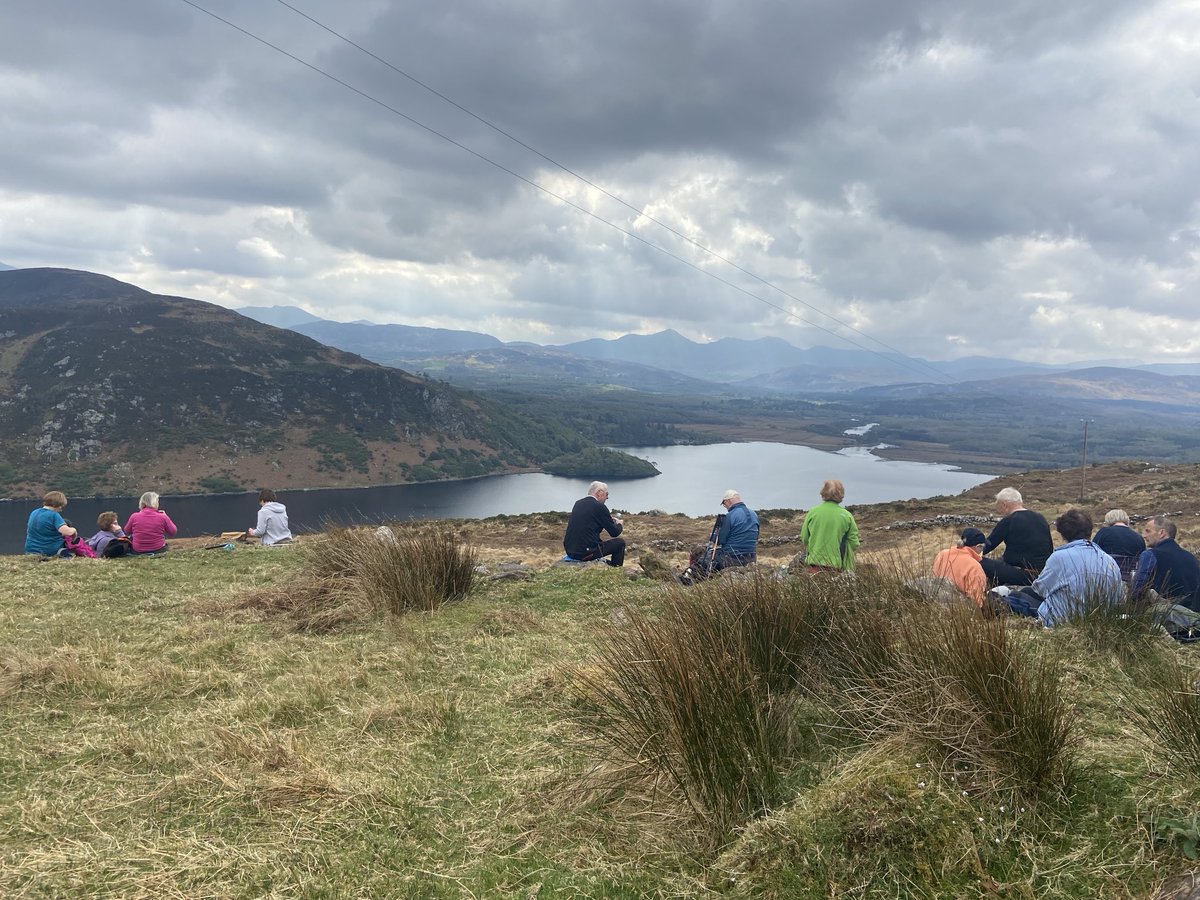 Johngodwyer1's tweet photo. Has a nice time today leading this lovely group on a circuit of Seefin Mountain, Glenbeigh on an ideal day for walking in Kerry. The walk was part oh the Kerry Challenge raising funds for #CuanSaor and #SpecialOlympics https://t.co/oGjKYUAWLu