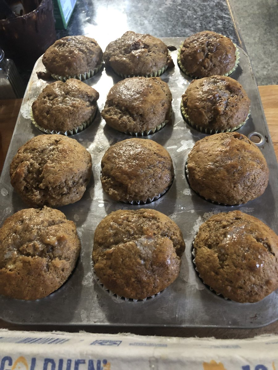 Made banana pecan muffins this morning. Great with coffee and tea.