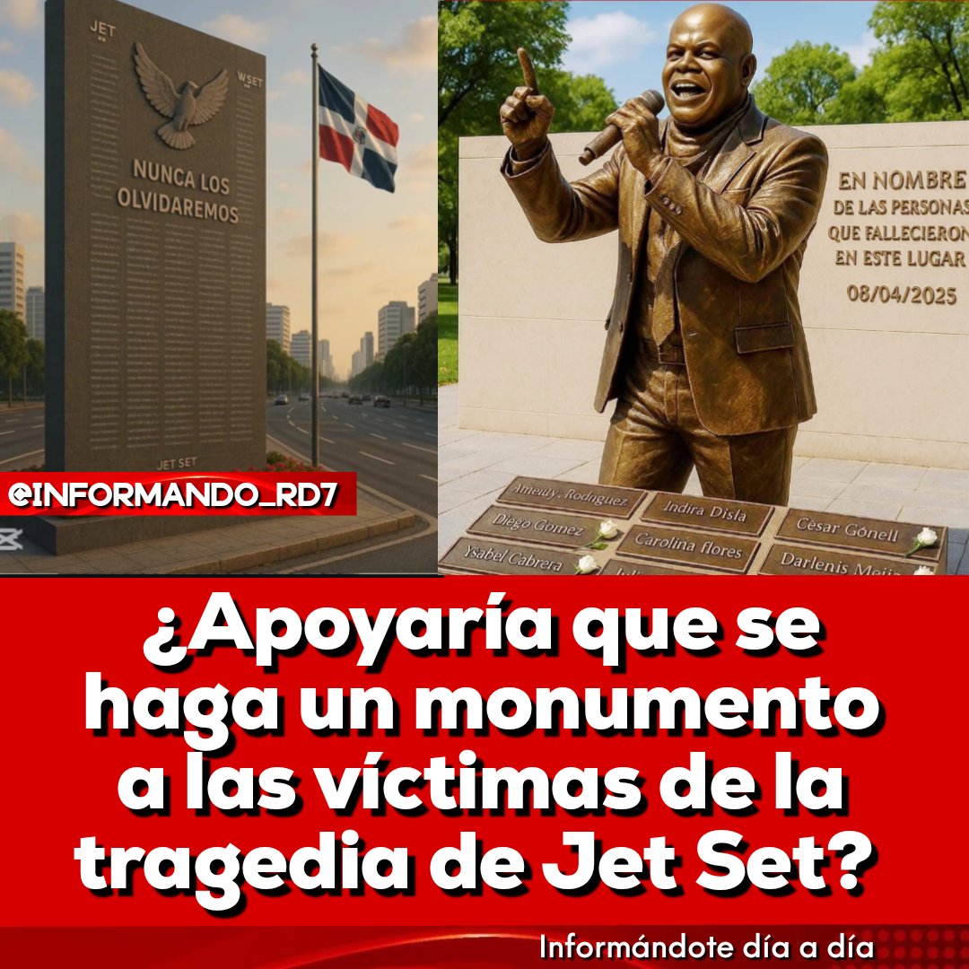 ¿Usted apoyaría que se haga un monumento en honor a las víctimas de Jet Set en el lugar de la tragedia?