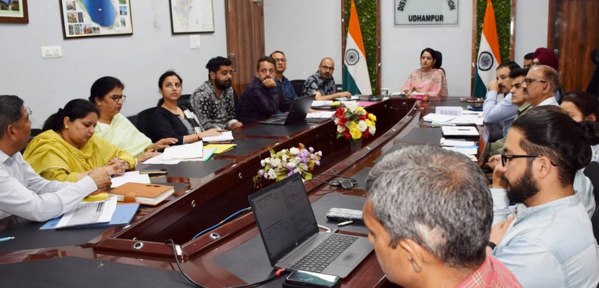 DC Udhampur (@udhadm) on Twitter photo DC Udhampur, Ms. Saloni Rai, chaired a meeting with line departments & banks to review HADP implementation. She stressed speedy disposal of pending cases, proactive coordination and increased enrolment & course completion on Daksh Kisan Portal.
<a href="/diprjk/">Information & PR, J&K</a> DC Udhampur, Ms. Saloni Rai, chaired a meeting with line departments & banks to review HADP implementation. She stressed speedy disposal of pending cases, proactive coordination and increased enrolment & course completion on Daksh Kisan Portal.
<a href="/diprjk/">Information & PR, J&K</a>