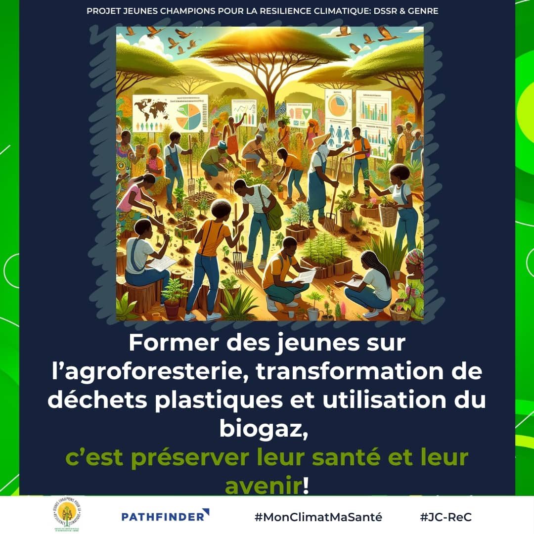 Former des jeunes sur l’agroforesterie, transformation de déchets plastiques et utilisation du biogaz, c’est préserver leur santé et leur avenir.
#MonClimatMaSante
#JC_ReC