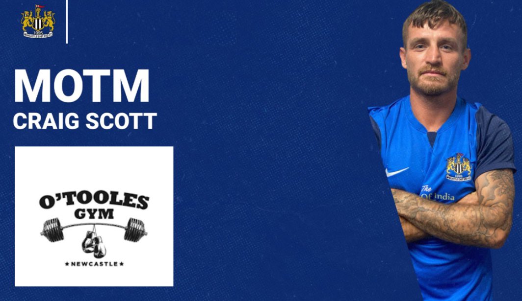 🔵 MAN OF THE MATCH 🔵

Todays man of the match is <a href="/scottynufc93/">Craig Scott</a> 

Unbelievable graft up top with 2 assists for our 2 goals and the best pass of the game for the opposition 👀😂.

Well done Scotty lad 💪