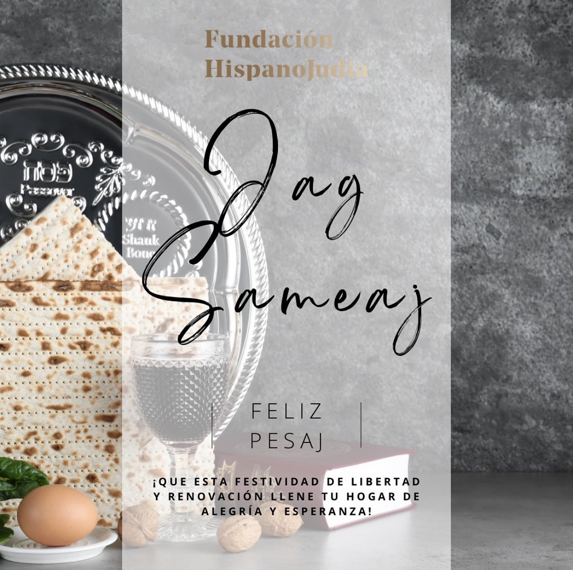 HispanoJudia's tweet photo. Jag Pesaj Sameaj
Que esta festividad nos inspire a renovar la libertad, la memoria y la esperanza. Desde la Fundación HispanoJudía os deseamos un Pesaj lleno de luz, unión y significado.
#FHJ #FundaciónHispanoJudía #Pesaj #Pésaj #JagSameaj #CulturaJudía #Memoria #Libertad https://t.co/7076kPwxWg