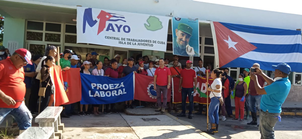 Como parte de las actividades en saludo al #1Mayo las organizaciones políticas y de masas, la <a href="/amppij/">AMPPIJ</a> y el CAM, realizaron un trabajo de limpieza e higienización en el Hospital Docente "Héroes del Baire" #IslaDeLaJuventud #PorCubaJuntosCreamos #SentirPinero