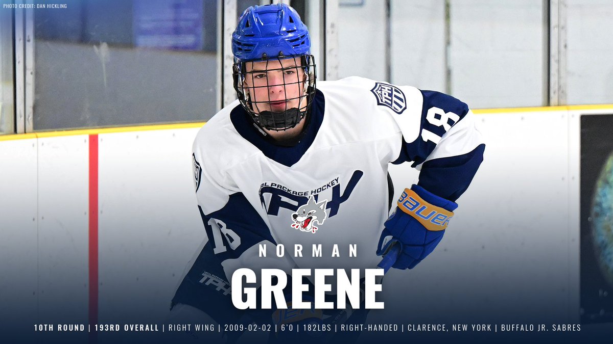 The Sudbury Wolves are pleased to select forward Norman Greene from the Buffalo Jr. Sabres 15’s with the 193rd pick of the 2025 #OHLDraft 🐺

📰: chl.ca/ohl-wolves/art…
#HowlYeah
