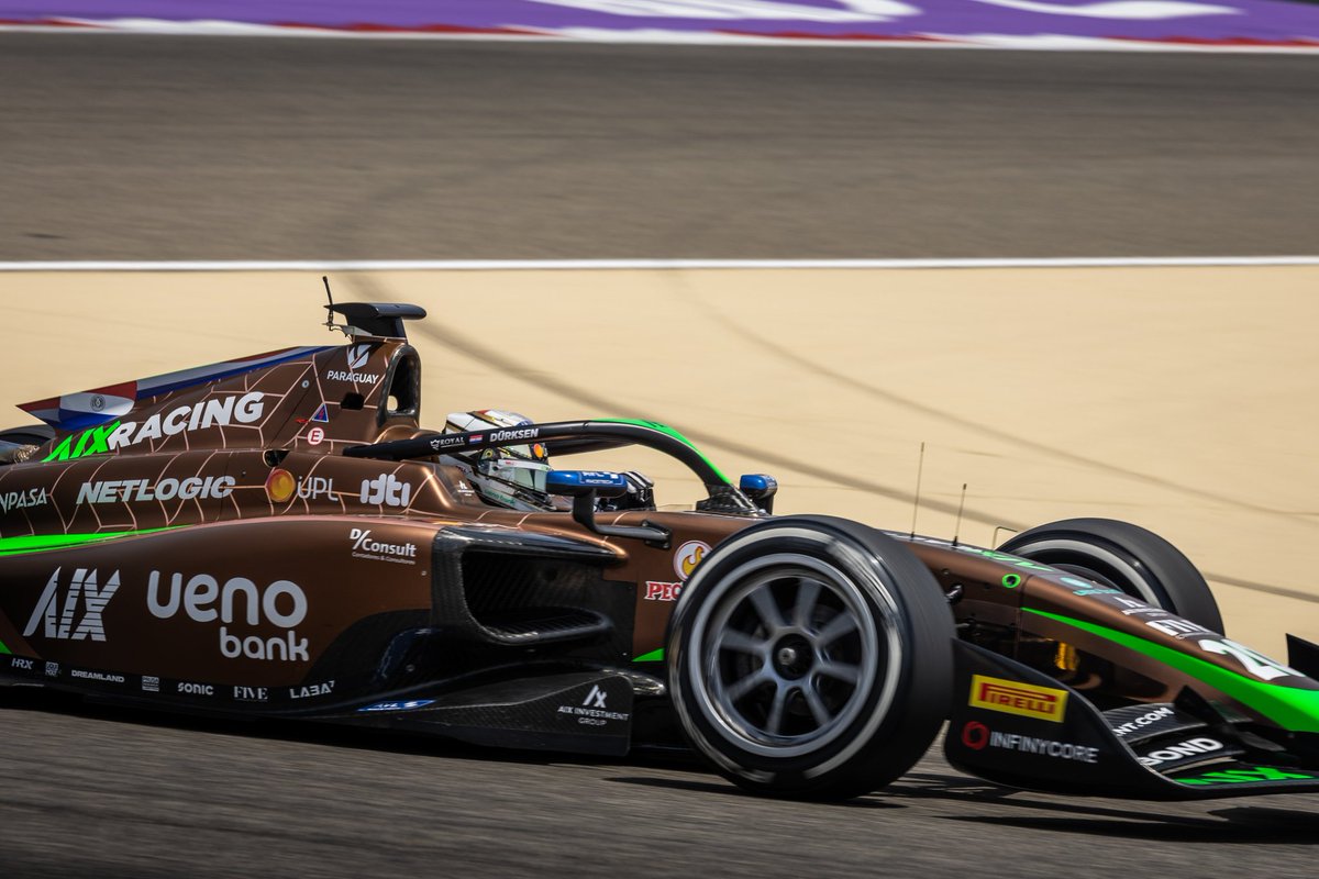 TigoSportsPY's tweet photo. 🇵🇾🔝¡Sube al podio! Tras una enorme presentación en Sakhir, Joshua Duerksen culminó en el tercer lugar la carrera sprint del Gran Premio de Bahréin en la Fórmula 2 y continua haciendo historia para el automovilismo paraguayo. https://t.co/a7F968F3YL