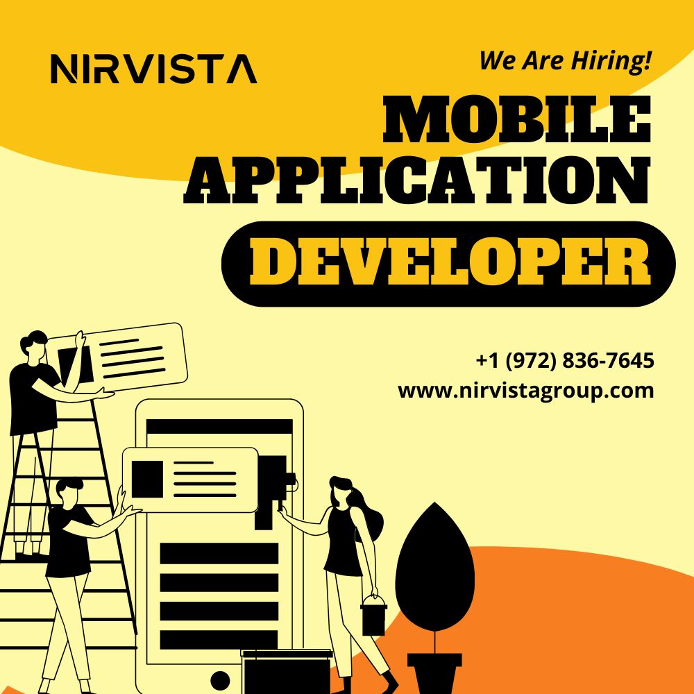 nirvista's tweet photo. Join Our Team as a Mobile Application Developer! Are you passionate about creating cutting-edge mobile apps? We are on the lookout for talented Mobile Application Developers to join our dynamic team. #MobileAppDeveloper #Hiring #TechJob #DeveloperLife #CareerOpportunity #nirvista https://t.co/Dvw8UIFmLz