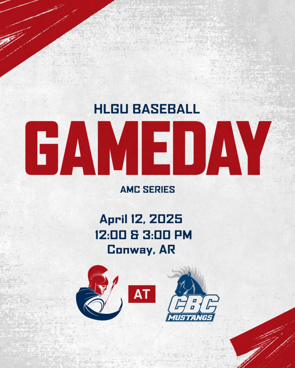 GAMEDAY!
The Trojans and Mustangs continue their AMC Series with a double header today.
First pitch: 12:00 PM

Live stream: youtube.com/@CBCAthletics