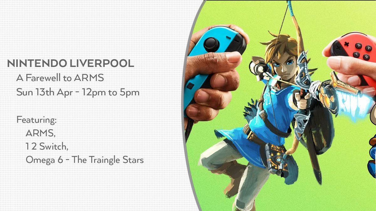 🥊 Just going out on a limb here, they're a pretty 'armless lot, but I think Nintendo #Liverpool might be playing some #ARMS tomorrow, among other great #NintendoSwitch titles!

👥 Why not join them?

More info in 💬