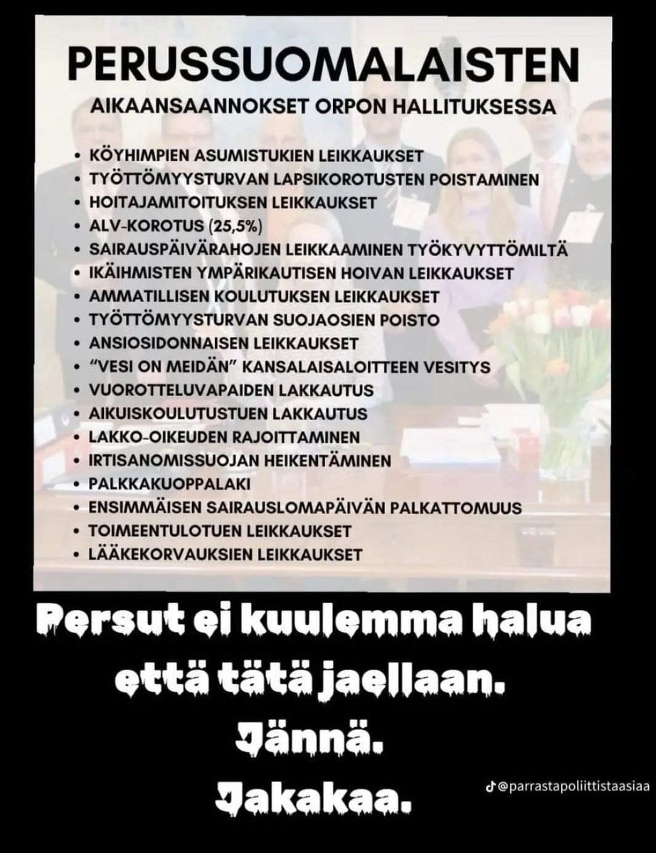 RiittaKorhone11's tweet photo. Miksi @persut petti äänestäjänsä? Miksi he heti kun pääsivät hallitukseen, niin kaikki ne #persut:jen lupaukset unohdettiin. Eikö tällainen ole valehtelua ja huonoa politiikkaa pitkällä tähtäimellä? MIKSI? https://t.co/WXavyNMCV8