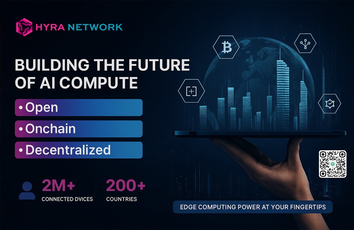 Imagine tapping into AI power from anywhere in the world instantly. That’s the future HYRA Network is building. 🌐⚡

2M+ devices. 200+ countries. 1 click.

HYRA enables secure, scalable, and borderless AI innovation via an unstoppable decentralized AI compute layer.

The AI