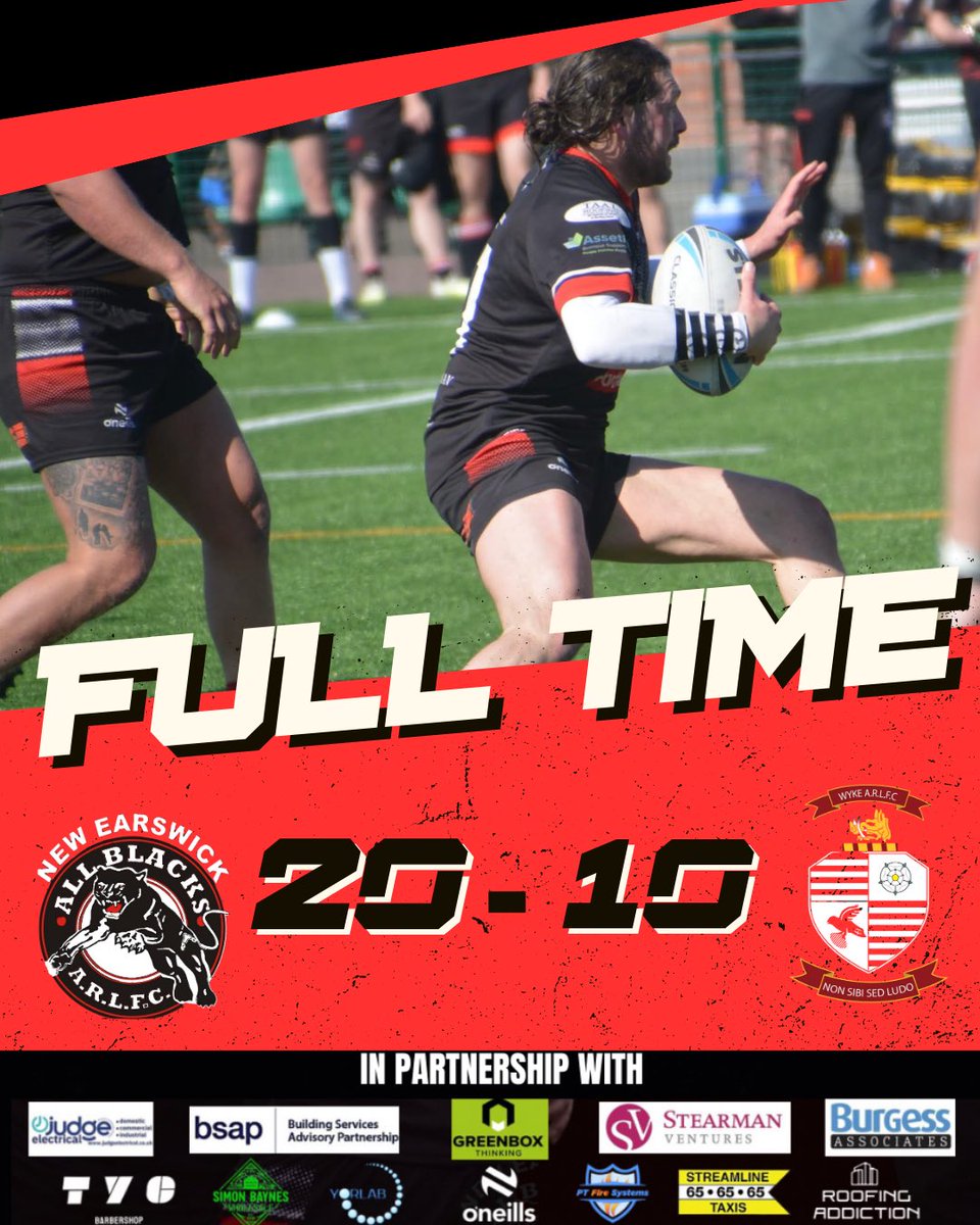 ⏱️𝐅𝐮𝐥𝐥 𝐓𝐢𝐦𝐞…

A tough second half for the All Blacks, with low completion and back to back compounding errors putting them under pressure but still held on to see home the victory! 

#ThePrideOfNorthYorkshire ⬛️🟥⬜️
