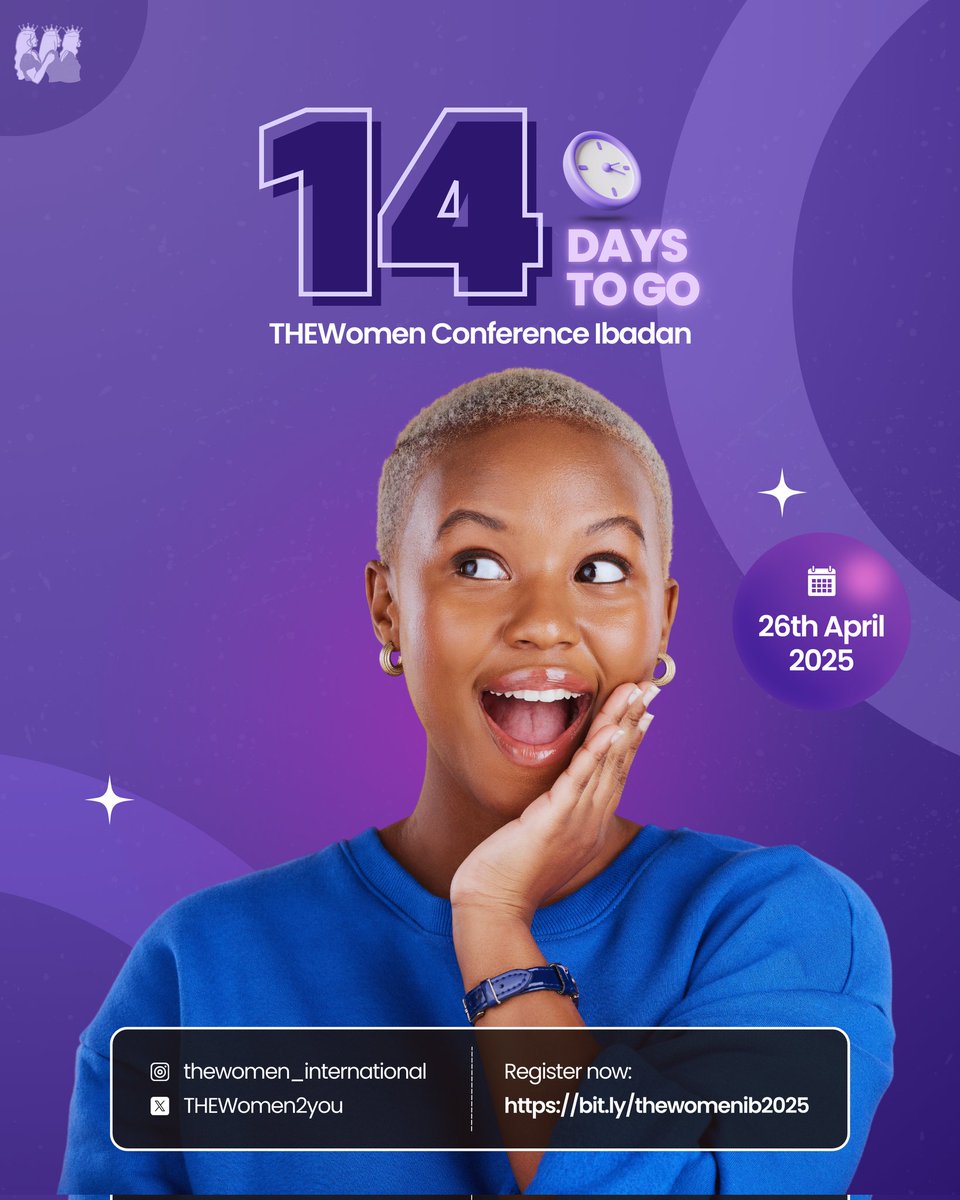 THEWomen2you's tweet photo. Two weeks to go! We’re walking in faith and showing up in purpose. THEWomen 2025 is more than an event — it’s a divine appointment. Don’t miss what God has for you. #14DaysToGo #THEWomenCommunity #FaithAndFire https://t.co/xPwpD2WK1n