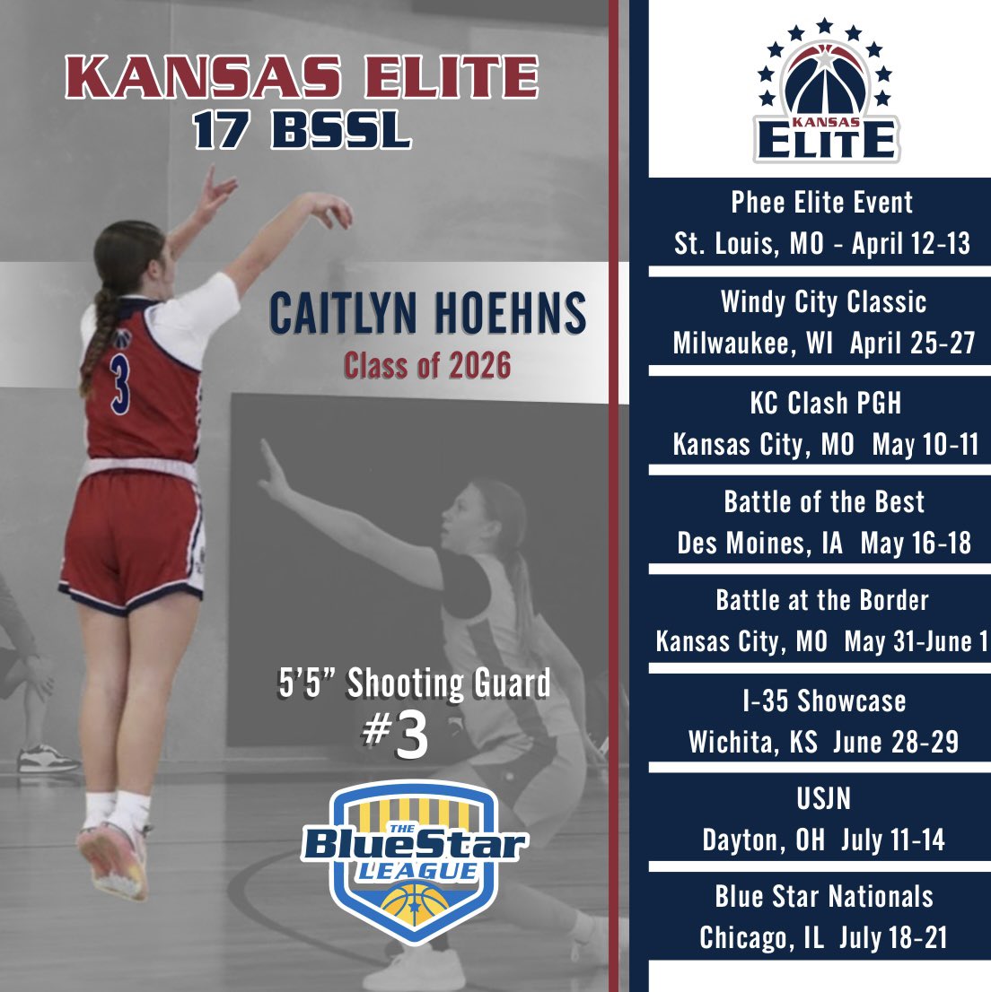 Excited for this summer with <a href="/KansasEliteWBB/">Kansas Elite WBB</a>! Here is our schedule, come check us out! <a href="/ToddZars/">Todd Zars</a>