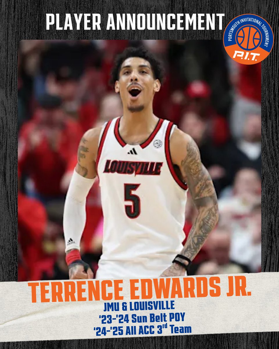 Another pair of teammates making their way to the PIT. Welcome <a href="/LouisvilleMBB/">Louisville Men's Basketball</a>'s Terrence Edwards Jr. #PIT25