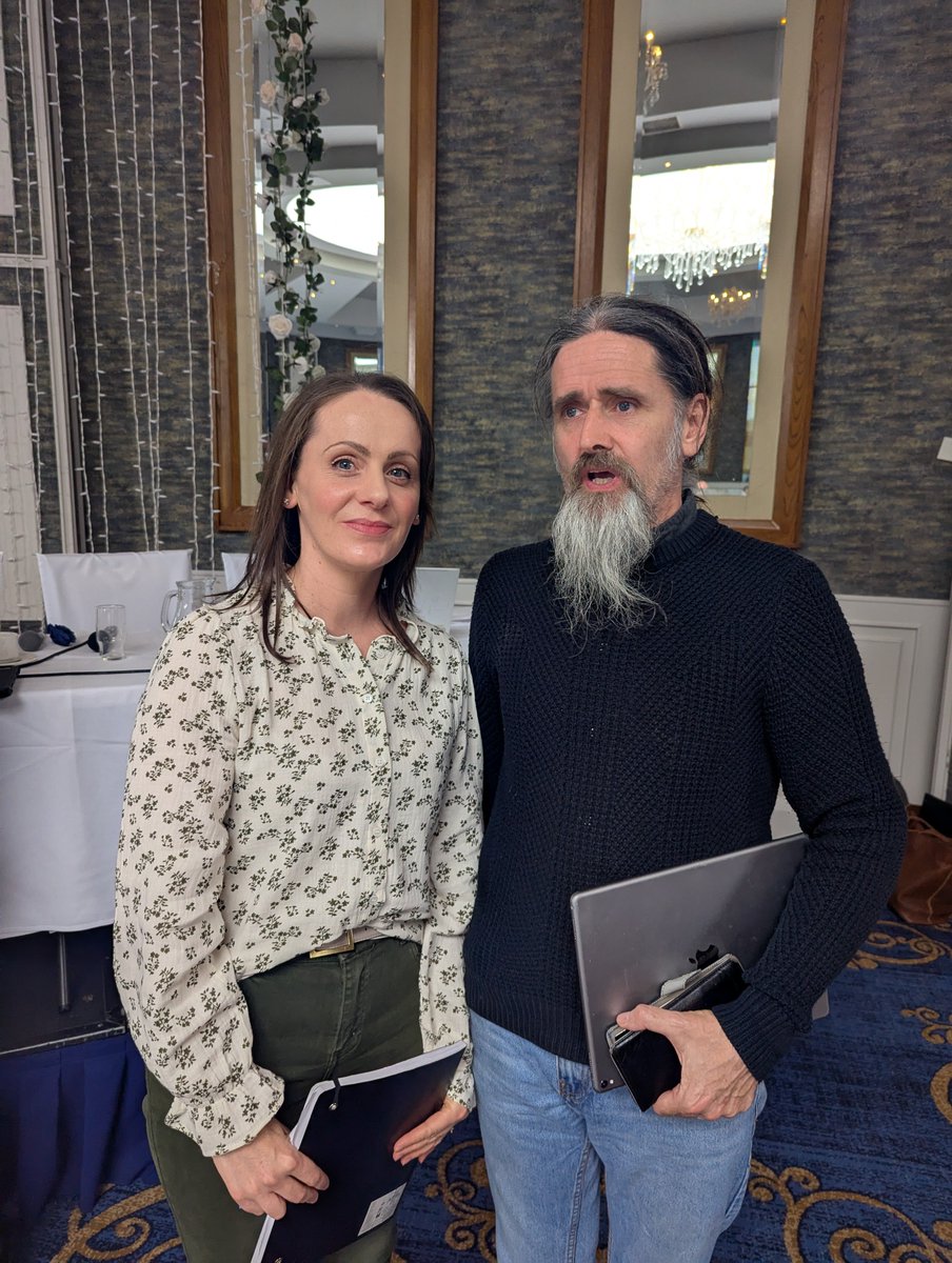 ProfPaulDunlop's tweet photo. Thanks @lukeming for coming to support our @UlsterUni  detective concrete conference 2025 to meet campaigners and share what's happening on this issue with @EU_Commission &amp; the EU on this issue. @Marti_McE was glad to raise the downgraded homeowners with you https://t.co/qNnDAnQV8J