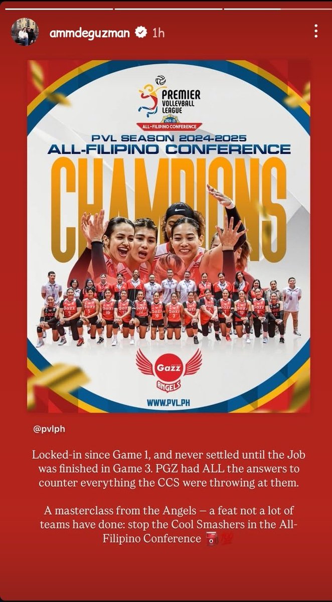 salazarteddiee's tweet photo. may congratulatory stories for Akari and Petrogazz pero wala for Creamline? 👀 https://t.co/ZuMwB3hd1D