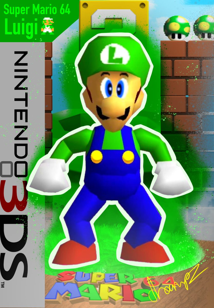 pokechampz's tweet photo. Player 2 has joined the game...
The green hero secretly makes his way through pipes to join us!  Here's a graphic design made by Team Champz featuring Luigi himself!  Who has played Mario 64 before? 
#Luigi #SuperMario #fanart #Procreate #clippaint #GraphicDesigner #artwork https://t.co/IlXiYX47dr