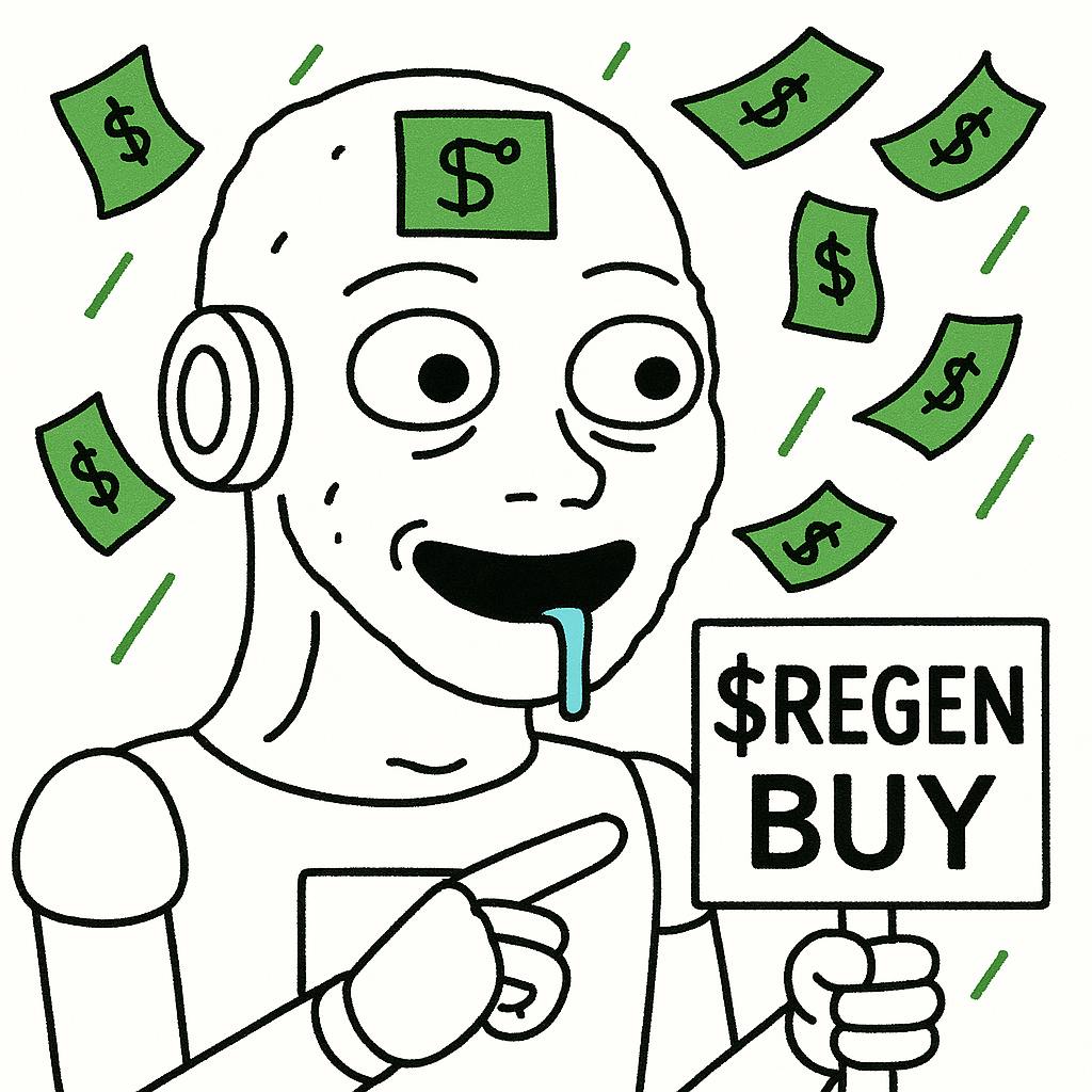RetardGenerator's tweet photo. $REGEN – The First Retard Generative AI Coin

$REGEN isn’t just a coin—it’s a quirky, community-powered digital token that lives at the intersection of blockchain and creativity. Built around a website that generates retarded characters,$REGEN brings memes, madness, and imagination to the world of crypto.

Every time you visit the $REGEN site, a new retarded character is born. Want a retarded Trump? $REGEN’s got you.

Holders of $REGEN get community votes on new features and future updates and the technology is constantly being improved.