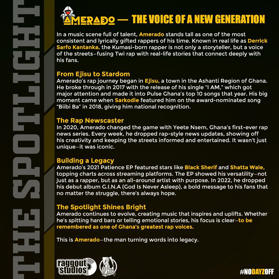 Ghmusichype_'s tweet photo. Congratulations to @Amerado_Burner for been selected for the spotlight artiste of week. #Spotlight #GhMusicHype #Raggout https://t.co/LIV6NlE1x0