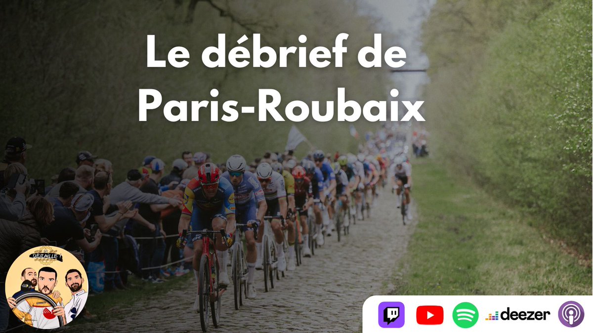 🚨LIVE DIMANCHE 19H🚨
twitch.tv/caderaille

Juste après la course demain, on se retrouve avec toute la bande pour débriefer #ParisRoubaix 

Retour aussi sur le sacre historique de notre française PFP !

Et ensuite direction les Ardennaises, parce que ça arrive vite !