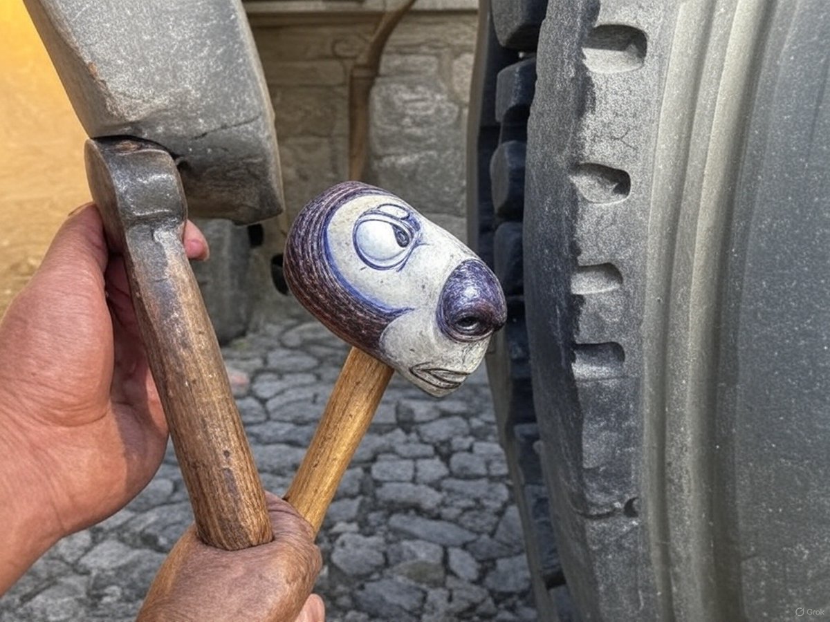 roger_jakubiec's tweet image. Reimagined tire 'bonker' if done in the 15th century