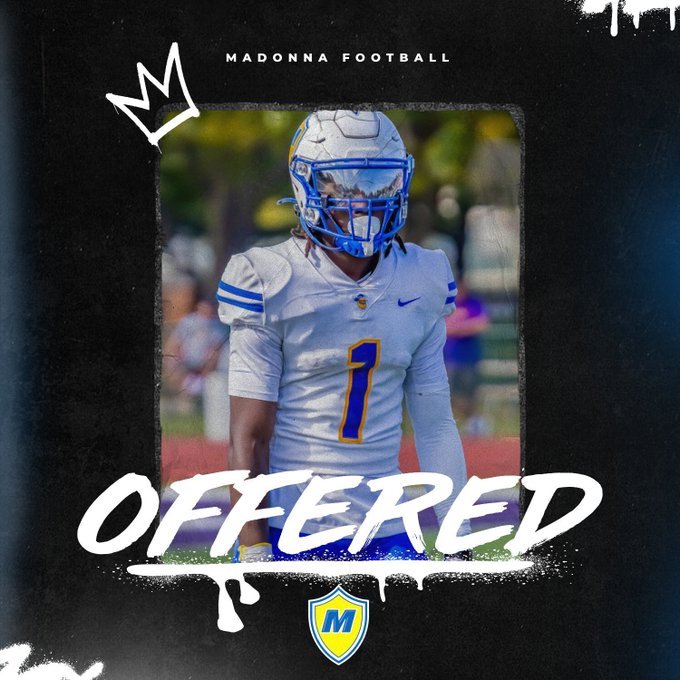Zamir Richardson (@zamirricha68220) on Twitter photo After a great conversation with <a href="/CoachK_ODonnell/">Kevin O'Donnell</a> I'm very blessed and grateful to receive an offer from Madonna University ‼️
<a href="/CoachJonesSAC/">Jonesy SAC Football</a> <a href="/CoachPeeps/">Johnnie Peeples Jr</a> <a href="/sacdonsFB/">Santa Ana College Football</a> <a href="/BradHoiseth/">Brad Hoiseth</a> <a href="/FCProspects_/">First Class Prospects</a> <a href="/JucoFootballFor/">JuCoFootballAce</a> After a great conversation with <a href="/CoachK_ODonnell/">Kevin O'Donnell</a> I'm very blessed and grateful to receive an offer from Madonna University ‼️
<a href="/CoachJonesSAC/">Jonesy SAC Football</a> <a href="/CoachPeeps/">Johnnie Peeples Jr</a> <a href="/sacdonsFB/">Santa Ana College Football</a> <a href="/BradHoiseth/">Brad Hoiseth</a> <a href="/FCProspects_/">First Class Prospects</a> <a href="/JucoFootballFor/">JuCoFootballAce</a>