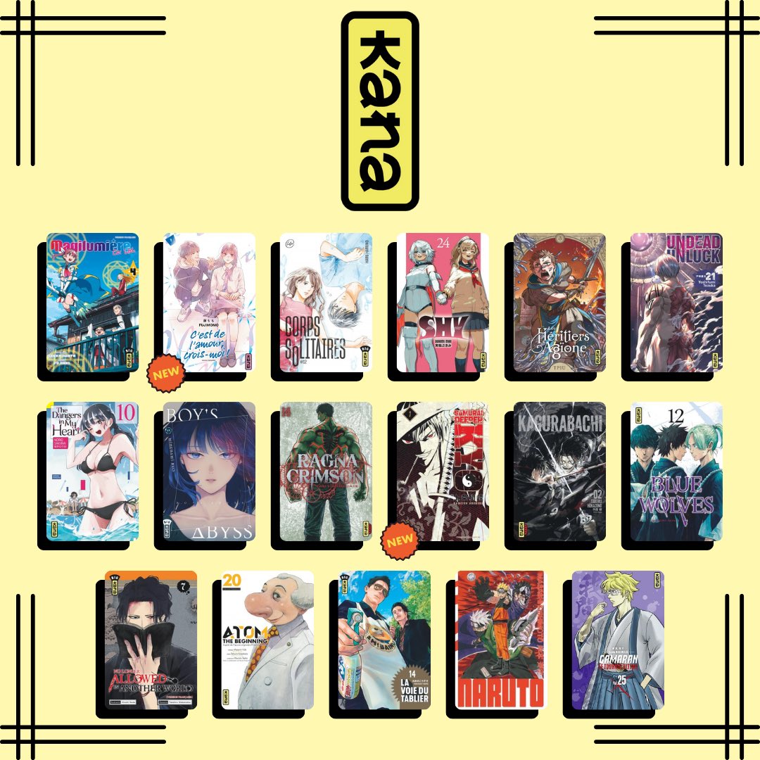 Les sorties manga d’Avril par éditeur:

KANA