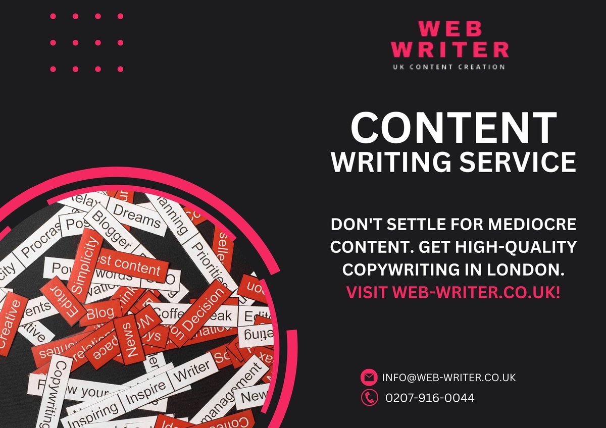WebWriterUK's tweet photo. Content that speaks, engages, and converts — that’s what we do. Whether you're in London or anywhere in the UK, Web Writer UK is your go-to for top-tier content and copywriting. Get in touch: https://t.co/hGA41BE4AM https://t.co/6Qg4q8cMpZ