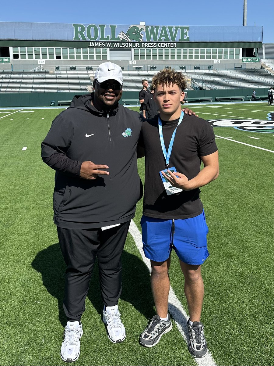 Davis Penn (@davispenn5) on Twitter photo Had a great time with <a href="/CoachJonSumrall/">Jon Sumrall</a> and <a href="/coachbhays/">Coach Brock Hays</a> yesterday <a href="/GreenWaveFB/">Tulane Football</a> ! Thanks!
<a href="/Coach_TKelley/">Tyler Kelley</a> <a href="/CoachDomino_1/">Keith Domino</a> #RollWave Had a great time with <a href="/CoachJonSumrall/">Jon Sumrall</a> and <a href="/coachbhays/">Coach Brock Hays</a> yesterday <a href="/GreenWaveFB/">Tulane Football</a> ! Thanks!
<a href="/Coach_TKelley/">Tyler Kelley</a> <a href="/CoachDomino_1/">Keith Domino</a> #RollWave