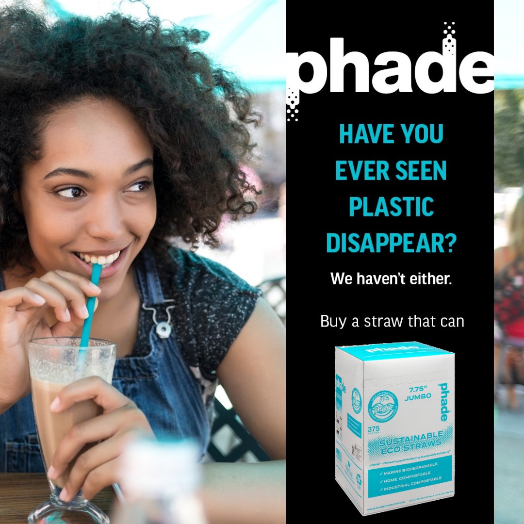 phadeStraws's tweet image. Want to know where you can buy our marine biodegradable, home and industrial compostable phade blue straws? You can order the straw made to go away, right here: bit.ly/3LIR26x #phadebluestraws #blueisthenewgreen #sustainability