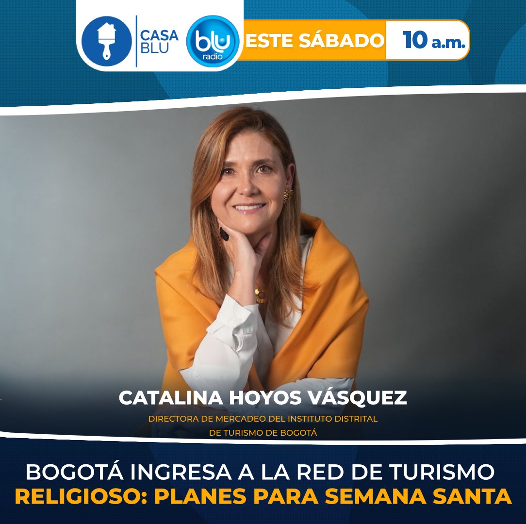 BluRadioCo's tweet photo. #AlAire La directora de mercadeo del Instituto Distrital de Turismo de Bogotá, se conecta a #CasaBlu para hablar sobre la red de turismo religioso en Bogotá.
#EnVivo a través de YouTube »https://t.co/WSo2speA8B« https://t.co/2jBU6VDPXW