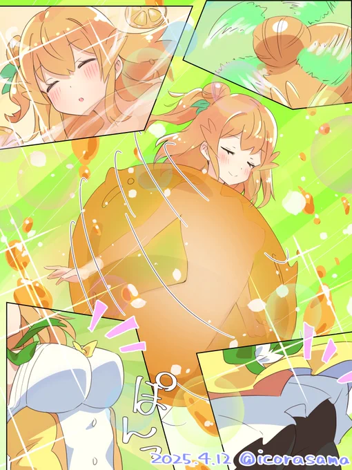 みかんさん変身シーン(みかんジュース漬け) 
