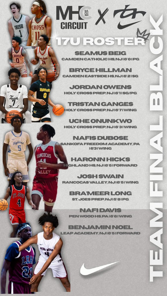College Coaches,

Team Final Black’s 17U squad plays at 2:15pm on court 24 and at 5:50pm on court 19. Come see this talented roster unite as a team!