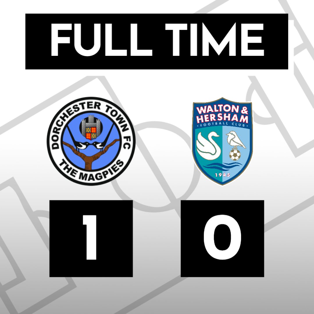 DorchTownFC's tweet photo. ⏱️ | 𝗙𝗨𝗟𝗟 𝗧𝗜𝗠𝗘

The Magpies 1-0 Walton &amp; Hersham

A MASSIVE WIN!!! 🤩

#WeAreDorch ⚫️⚪️ https://t.co/FJ8SUfqlui