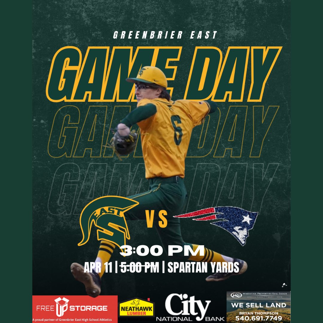 ‼️Time Change‼️
Today’s game is at 3:00PM at Spartan Yards. 

#SpartanPride