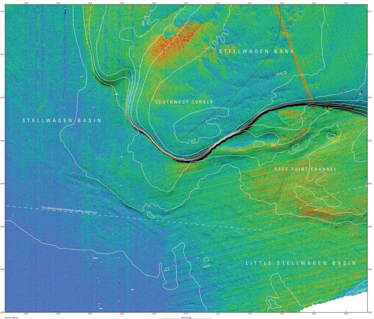 USGSCoastChange's tweet photo. Since 1993, the #USGS has conducted #seabedmapping and related research in the #StellwagenBank National Marine Sanctuary region offshore Massachusetts. 

🗺️View the latest maps and explore related work.
https://t.co/W1GmZzRWgo 

#seafloormapping #mapping #marinegeology #SBNMS https://t.co/BT5kNXO1BF