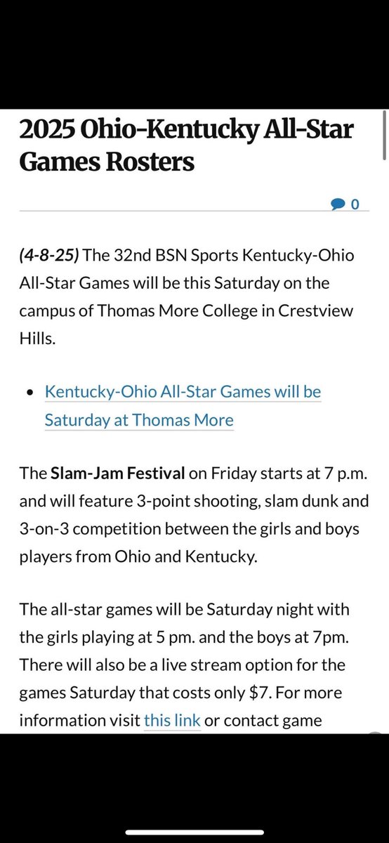 McNick Women's Basketball (@mcnickwbb) on Twitter photo Congrats to <a href="/MiaNienaber25/">Mia Nienaber</a> who will compete in tonightโs Ohio vs Ky Battle at the Border All Star Game <a href="/ThomasMoreKY/">Thomas More University</a>๐๐
#McNickWomenโsBasketball Congrats to <a href="/MiaNienaber25/">Mia Nienaber</a> who will compete in tonightโs Ohio vs Ky Battle at the Border All Star Game <a href="/ThomasMoreKY/">Thomas More University</a>๐๐
#McNickWomenโsBasketball