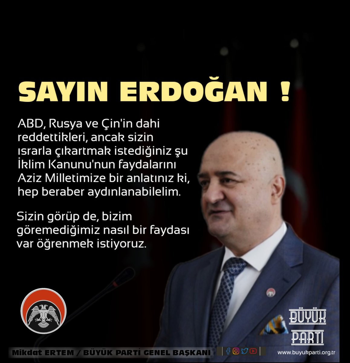 MikdatErtemTR's tweet photo. SAYIN ERDOĞAN'A ÇAĞRIMIZDIR !

Sayın Erdoğan ;
ABD, Rusya ve Çin'in dahi reddettikleri, ancak sizin ısrarla çıkartmak istediğiniz şu İklim Kanunu'nun faydalarını Aziz Milletimize bir anlatınız ki, hep beraber aydınlanabilelim.

Sizin görüp de, bizim göremediğimiz nasıl bir faydası var öğrenmek istiyoruz.

___
Almanya Diyarbakır Seçimden Seçime Değil Reisi Cumhur
Colani DEM Parti Doktor Berkay İhraç
Hasan Arat Almaya Doktor Zafer
Yumruk Fetö Twerk Mehmet Şimşek Kilidini Açacak Rezillik
Torreira Osman Kavala Suça Oğlunu Suriye İsrail Colani ABD İran İklim Kanunu 

@aDilipak @Deniz_Zeyrek @umitozdag @yavuzyilmazd @yavuzagiraliog @eczozgurozel @MDervisogluTR
@Mustafa_Destici  @erkbas @ekrem_imamoglu @mansuryavas06 @Ahmet_Davutoglu @alibabacan @mahmutarikansp @Dogu_Perincek @ComezTurhan 
@cafermahiroglu @birolaydinSP @akadirkaraduman
@nihal01 @avukatayhanerel @avHCYilmaz @berilgumus @CaferGunesSP @avbulentkaya @adnansimit @Mesutdogan060 @avsinantekin
@VarolEsen  @ipekkozbey  @AvarBanu @Yilmaz_Ozdill 
@MuratYetkin2 @OguzhanUgur  @barisyarkadas @ismailsaymaz  @barispehlivan @selcukktepeli @cigdemtoker  @MaliGuller @merdanyanardag