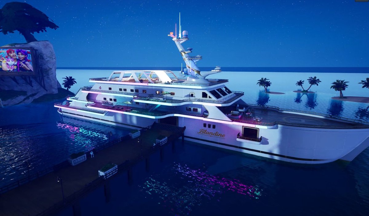 VortexStudioFtn's tweet image. Giving this old yacht a little upgrade 🛠️✨🛥️

#UEFN #Vortex #FortniteCreative