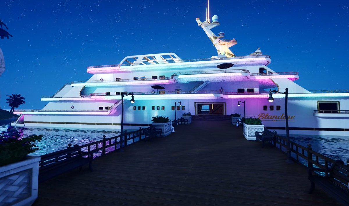 VortexStudioFtn's tweet image. Giving this old yacht a little upgrade 🛠️✨🛥️

#UEFN #Vortex #FortniteCreative