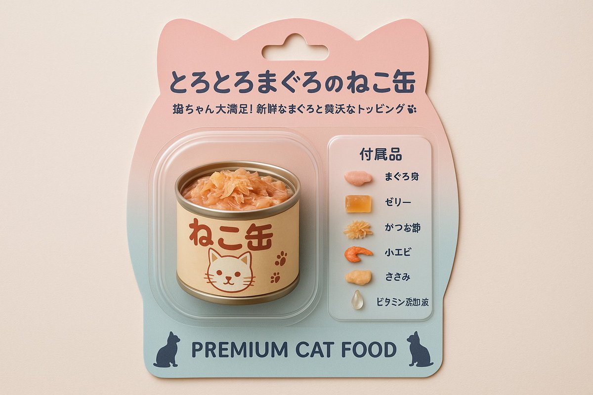 ChatGPT画像生成×YAML式プロンプトで猫缶のフィギュアを作ってみた