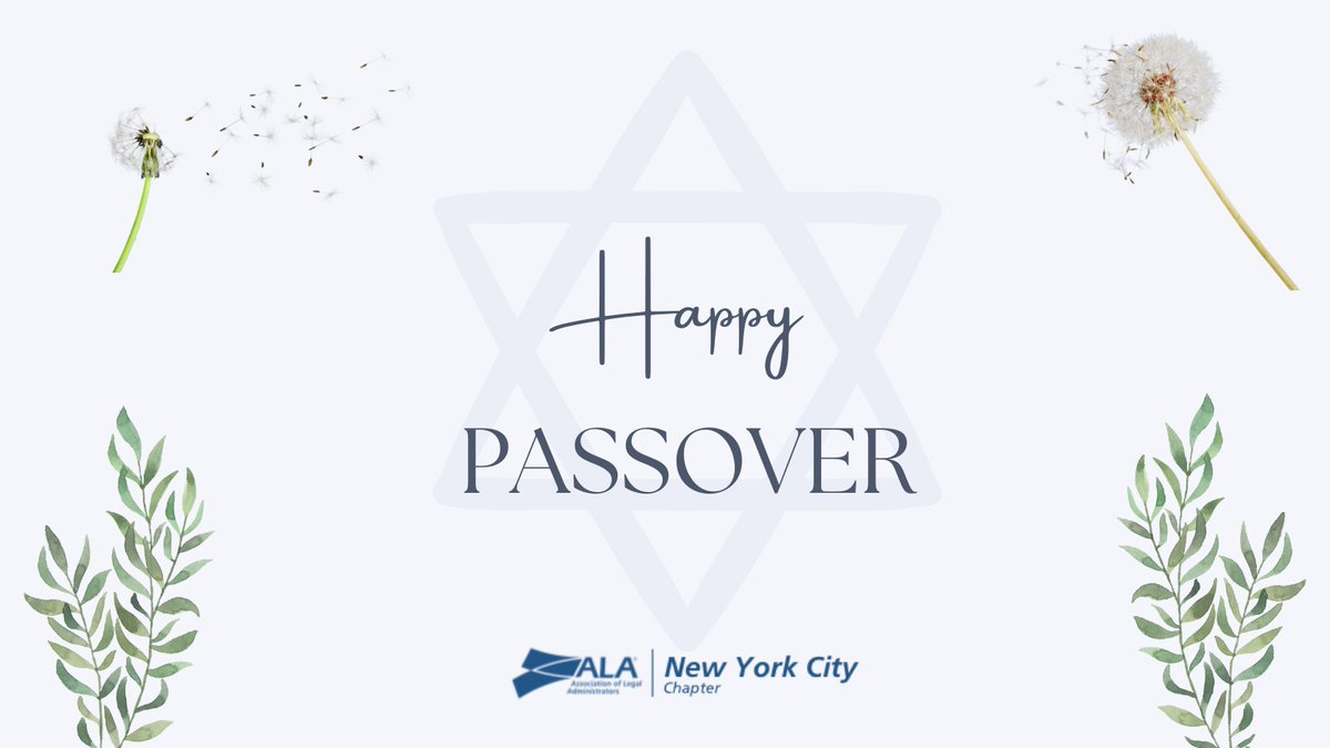 Chag Sameach to our ALANYC chapter members, business partners and members of the legal community. Wishing you the best Passover season during this important time of renewal.
#alabuzz #passover #diversity