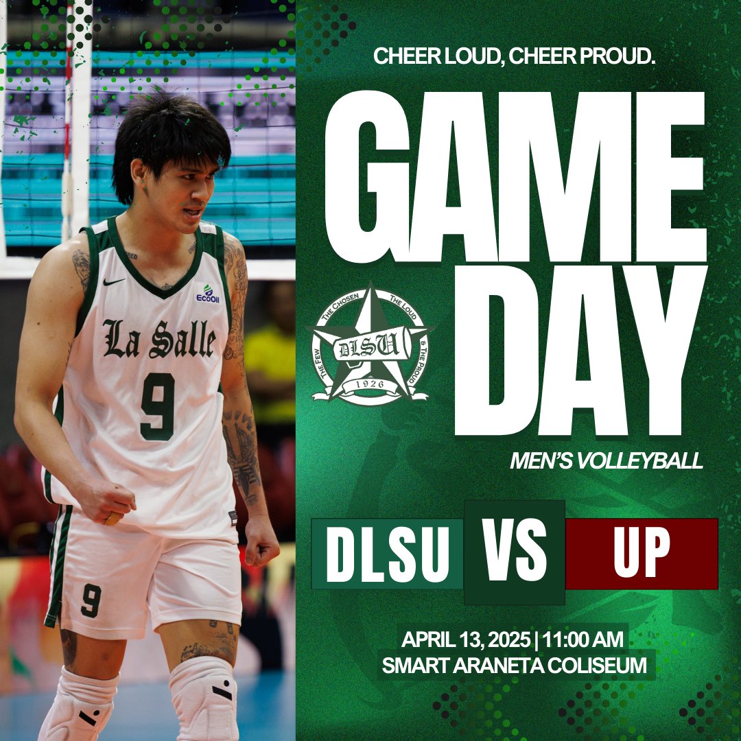 DLSUAnimoSquad's tweet photo. EYES ON THE PRIZE 🏹  

DLSU Green &amp; Lady Spikers battle UP today at Araneta! Let’s bring the Animo heat! 💚  

📸: Alvin Lumbayan, Josh Velasco  

#AnimoLaSalle 
#DLSUGreenSpikers
#DLSULadySpikers
 #ASDigitalCheerleader https://t.co/EKGW4qtp82