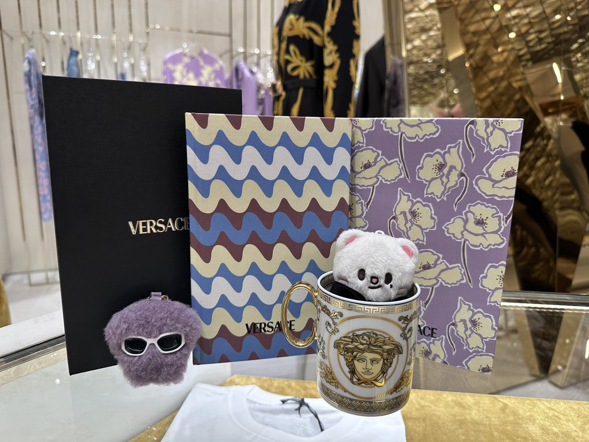 skg_gg's tweet photo. The #VersaceSS25 notebooks &amp; Medusa mug as a gift 🫶🏻🫶🏻 https://t.co/dm6U5D7dU2